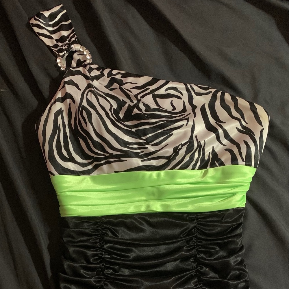 Zebra Print Party Dress Homecoming Clubbing